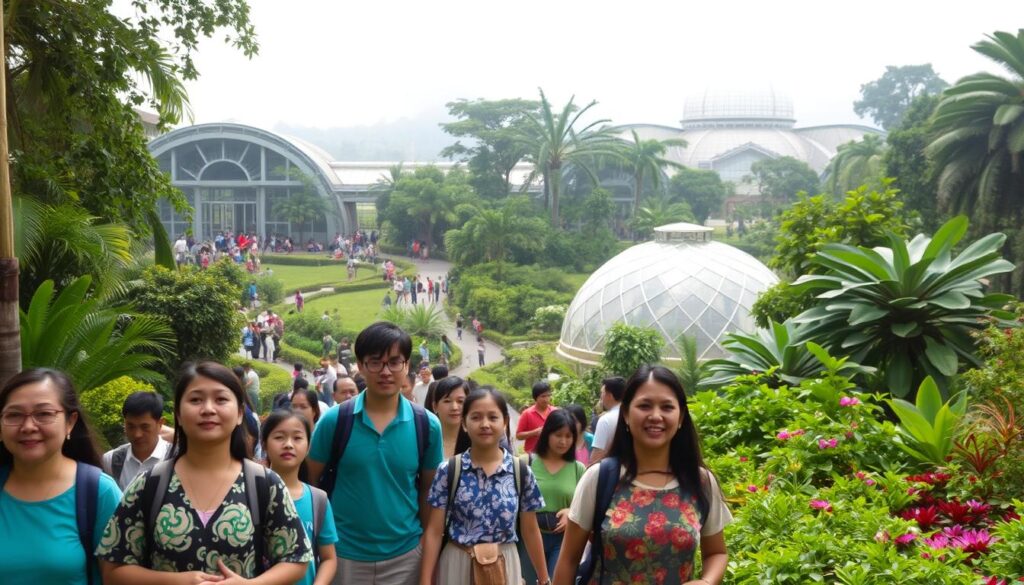pengunjung Kebun Raya Bogor